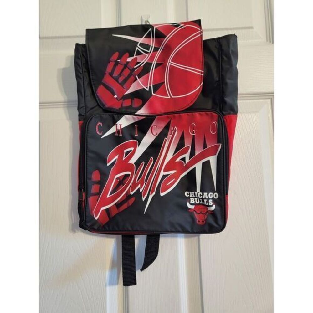 Chicago Bulls NBA Black Red Backpack